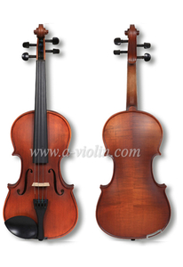 Violín de violín con estuche de arce flameado, atuendo de violín de grado medio (VM110H)