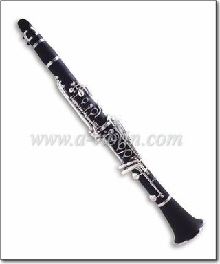 Clarinete de baquelita Bb de estudiante con 17 llaves de níquel plateado (CL3041N)