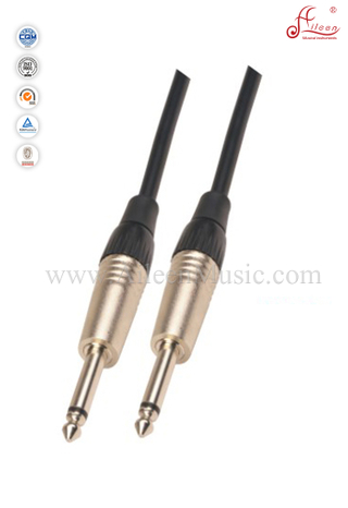 Cable de guitarra espiral PVC de conector de níquel de 6 mm (AL-G027)