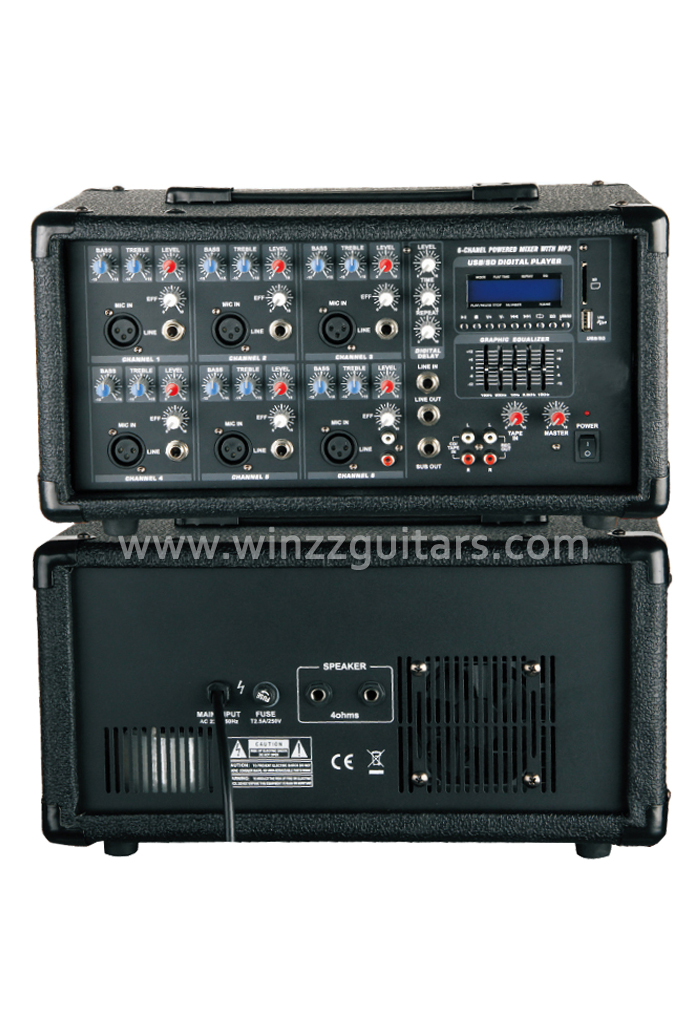 Amplificador de canal de PA 6 de potencia móvil PA 6 de gran venta (APM-0615BU)
