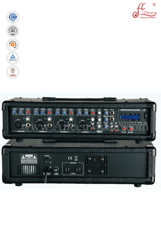 Amplificador profesional Amplificador mezclador de potencia móvil de 4 canales EQ de banda 3 (APM-0415U)