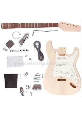 Kits de guitarra eléctrica DIY de tilo macizo estilo ST (EGS111-W)