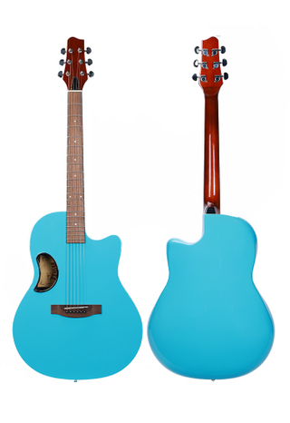 Guitarra acústica trasera redonda de 41' de fibra de carbono de color personalizable (AFO300C)