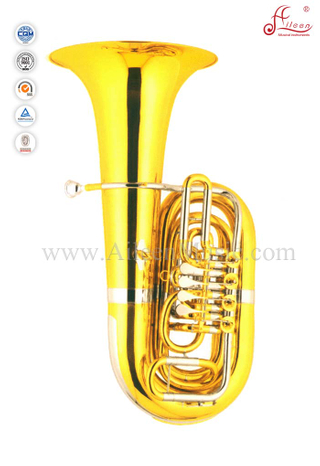 C Key Tuba C Key 4 Válvulas Gold Lacquer Rotary Tuba (TU9912)