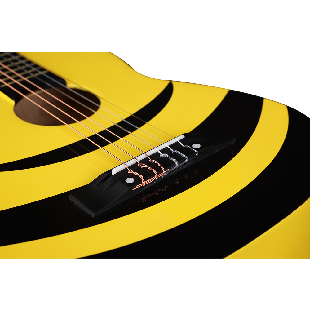 Guitarra clásica china personalizada abeja guitarra de 30 pulgadas para niños (AC30L-B)