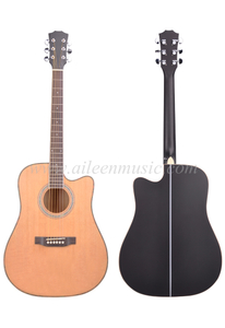 Guitarra acústica con tapa de madera contrachapada de abeto recortada de 41 " (AF168C)