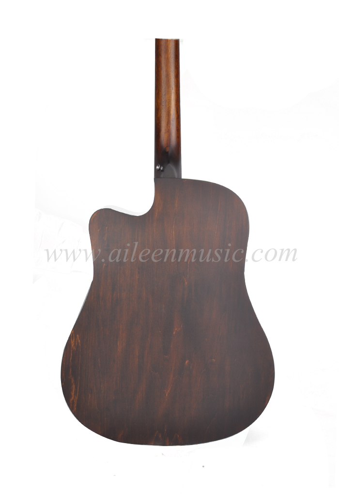Guitarra acústica de encuadernación en ABS con cuerpo en forma de D de 41 pulgadas (AFM-H10)