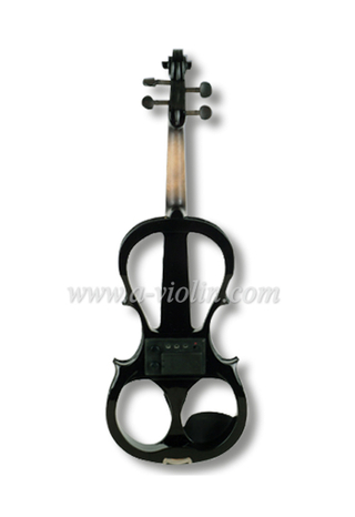 4/4 Ebony Parts Electric Violin Outfit con funda de espuma y amp; Arco (VE008B)