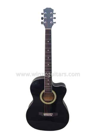38 "Cutaway Linden plywood Guitarra acústica colorida (AF227CA-38)