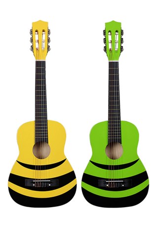 Guitarra clásica china personalizada abeja guitarra de 30 pulgadas para niños (AC30L-B)