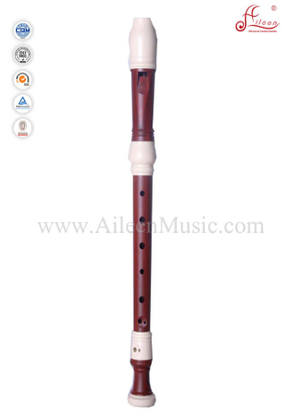 Copia de madera Barroco Rojo Soprano Grabadora Flauta Instrumentos (RE2428B)