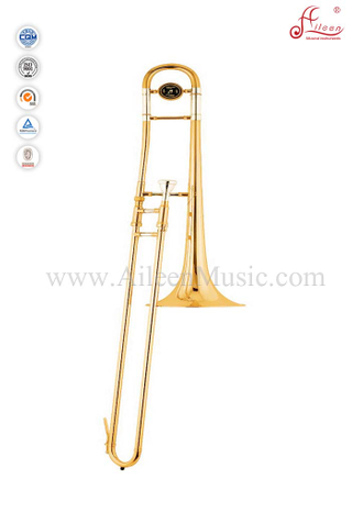 Trombón alto lacado dorado con llave Yellow Brass Slide (TB9001G)