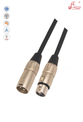 Cable de micrófono flexible de PVC negro XLR de 6 mm (AL-M015)